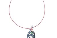 Spooky Halloween Pendant Necklace: Ceramic Jack O'Lantern, Skull, Skeleton Choice - Stainless Steel