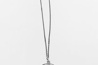 Recycled Watch Face Necklace, Sterling Silver Chain, Eco-Friendly Jewelry