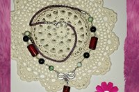 Handmade Coral & Turquoise Beaded Mom Necklace, Sterling Silver Pendant
