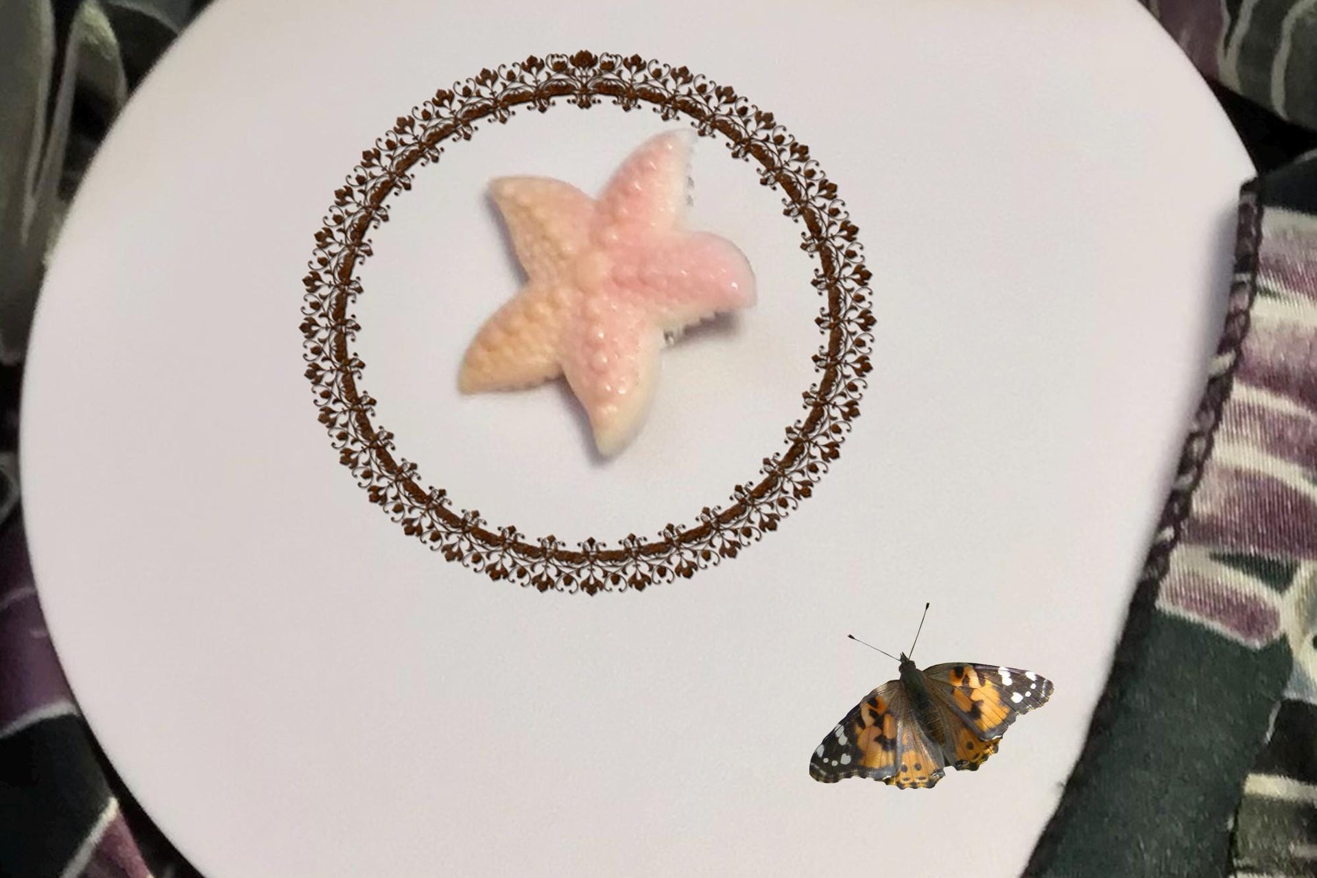 Nautical Elegance - Pink Starfish Pin for a Touch of Sea-inspired Glamour for Your Coat Lapels and Scarfs, Minimalist Style, natural shell